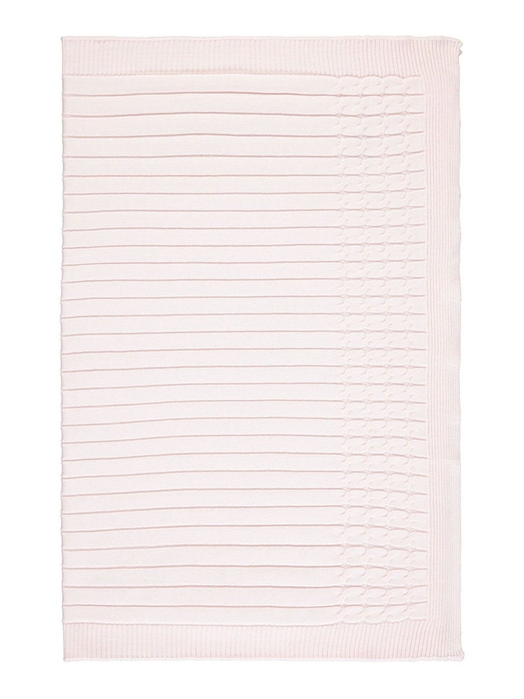 Emile Et Rose Cable Knit Baby 100% Cotton Blanket - Image 4 of 4 Emile Et Rose Cable Knit Baby 100% Cotton Blanket - Image 4 of 4