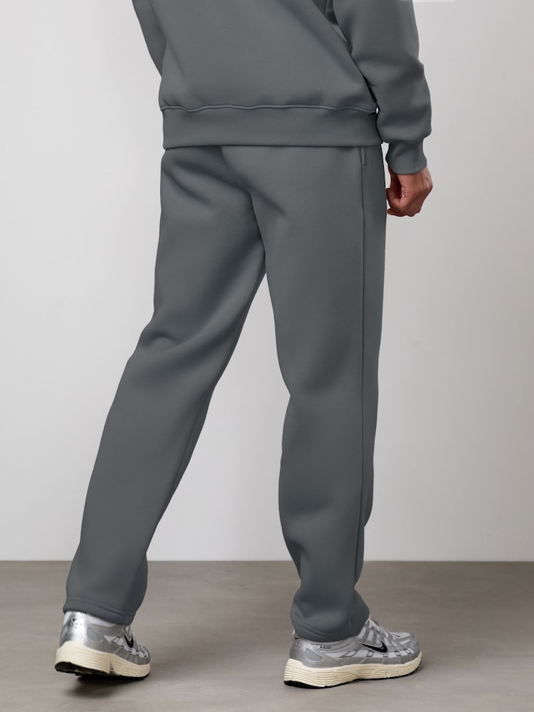 Gym King Grey Fundamental Linear Straight Leg Joggers - Image 2 of 4 Gym King Grey Fundamental Linear Straight Leg Joggers - Image 2 of 4