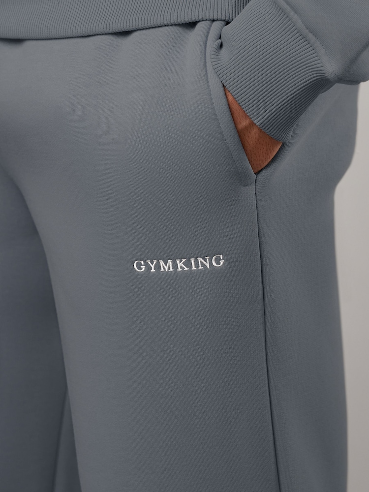 Gym King Grey Fundamental Linear Straight Leg Joggers - Image 4 of 4 Gym King Grey Fundamental Linear Straight Leg Joggers - Image 4 of 4