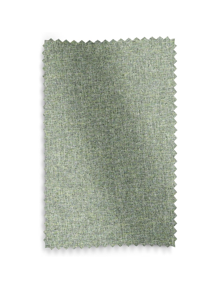 Green Sage Heavyweight Chenille Eyelet Super Thermal Curtains - Image 8 of 8