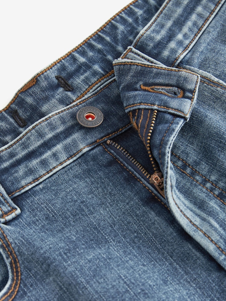 Vintage Mid Blue Straight Fit Classic Stretch Jeans - Image 7 of 9