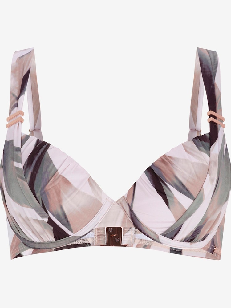 Ecru/Grün - Mint Tief ausgeschnittenes Bikini-Top aus Samt - Bild 3 von 3 Ecru/Grün - Mint Tief ausgeschnittenes Bikini-Top aus Samt - Bild 3 von 3