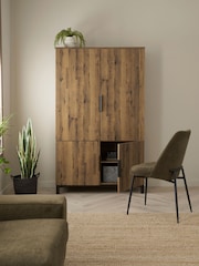 Dark Natural Bronx Oak Effect Hideaway Desk - Image 2 of 10