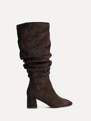 Linzi Brown Inferno Wide Fit Ruched High Leg Boots - Image 2 of 5