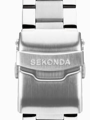Sekonda Mens Stainless Steel Bracelet Black Chronograph Watch - Image 6 of 7