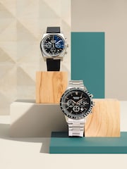 Sekonda Mens Stainless Steel Bracelet Black Chronograph Watch - Image 7 of 7