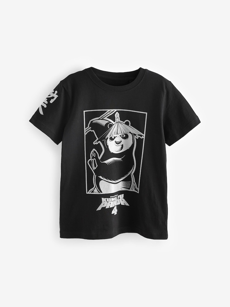 Black Licensed 'Kung Fu Panda 4' T-Shirt (3-16yrs) - Image 1 of 3