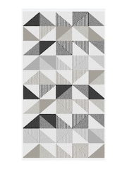 Fusion Grey Hendra Jacquard 100% Cotton Towel - Image 1 of 3