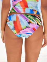 Bright Leaf Print High Leg Bikini Bottoms - Image 4 of 5