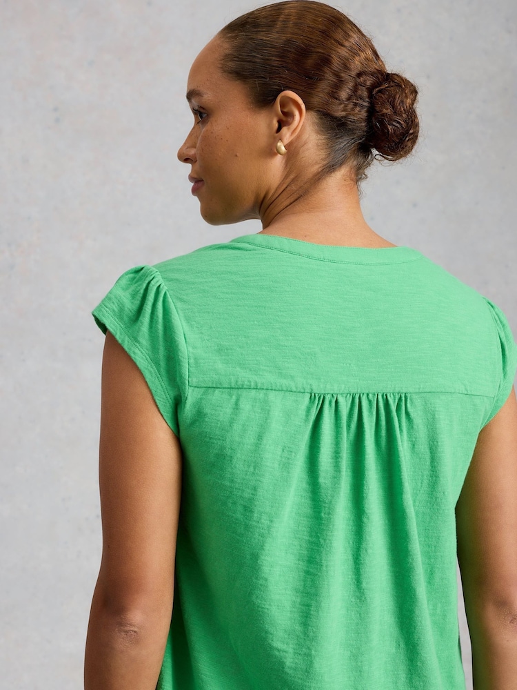 White Stuff Green Amelia Embroidery Top - Image 2 of 6