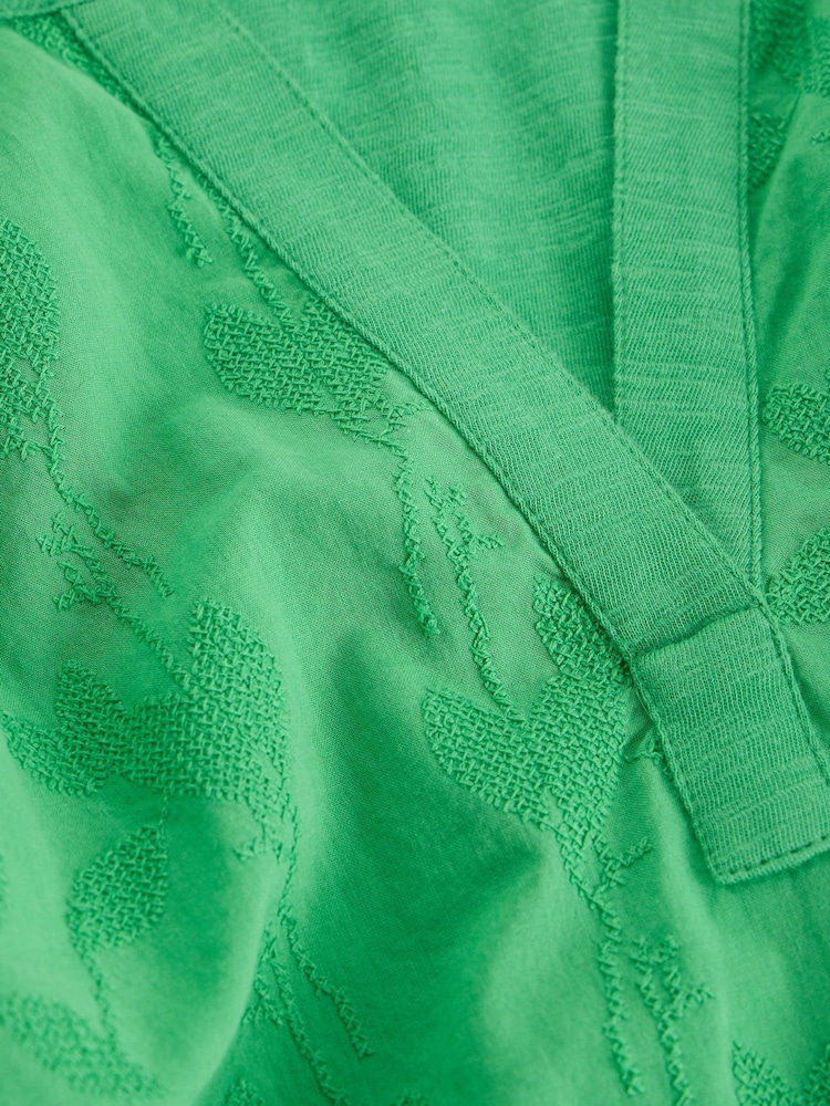 White Stuff Green Amelia Embroidery Top - Image 6 of 6