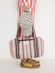 Oliver Bonas Cream Floral Quilted Bag - Image 5 of 7