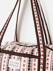 Oliver Bonas Cream Floral Quilted Bag - Image 7 of 7
