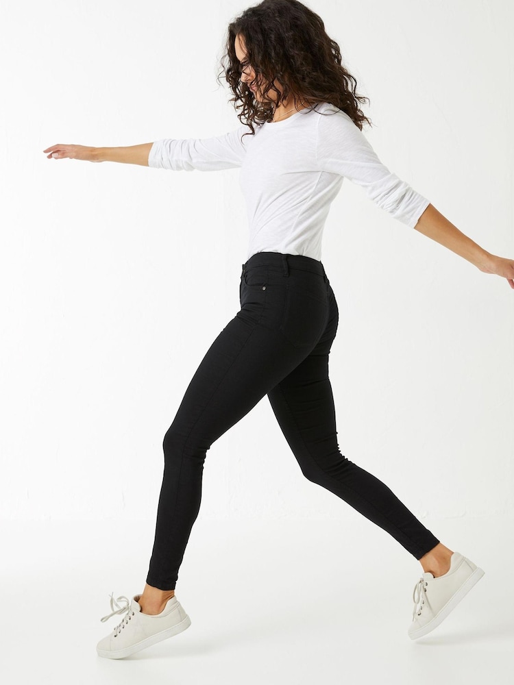 FatFace High Waist Black Jegging Trousers - Image 1 of 4