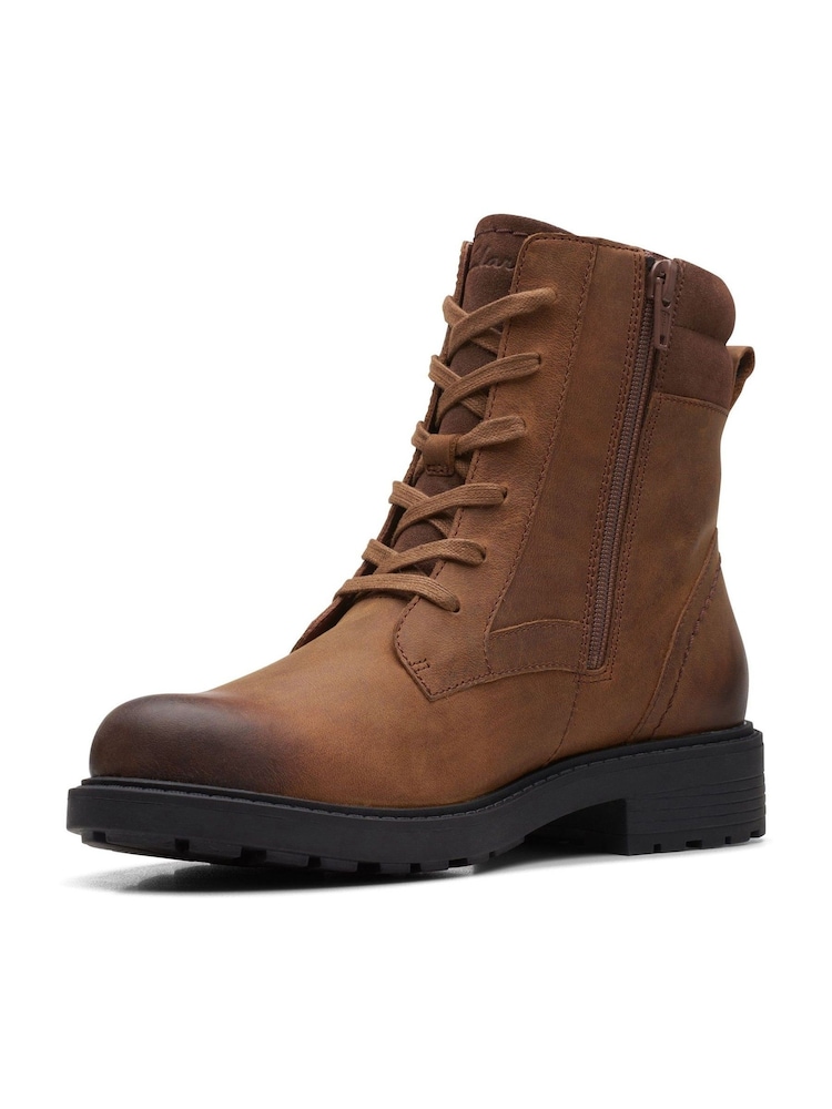 Clarks Brown Leather Orinoco Spice Boots - Image 3 of 7