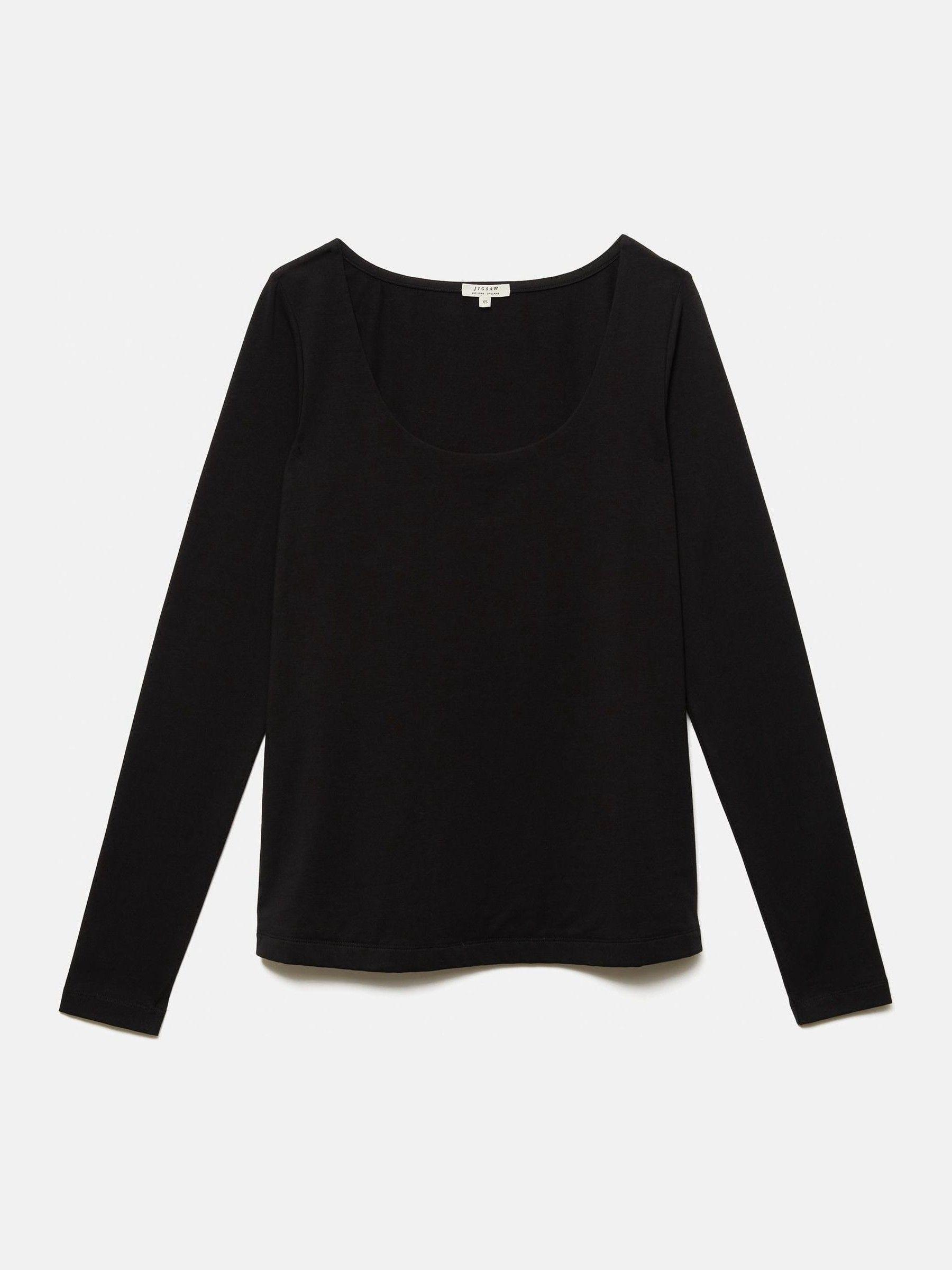Buy Jigsaw Black Double Front Ballet Neck T-Shirt from Next USA