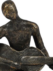 Libra Interiors Bronze Edward Guitar Textured Sculpture - Image 4 of 4