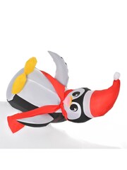 Homcom White Outdoor Inflatable Sliding Penguin Polar Bear Decoration - Image 3 of 5