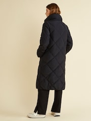 Albaray Diamond Quilt Puffer Black Coat - Image 2 of 4