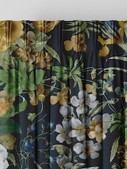 Graham & Brown Midnight Black Glasshouse Flora Made to Measure 100% Cotton Curtains - Image 5 of 8
