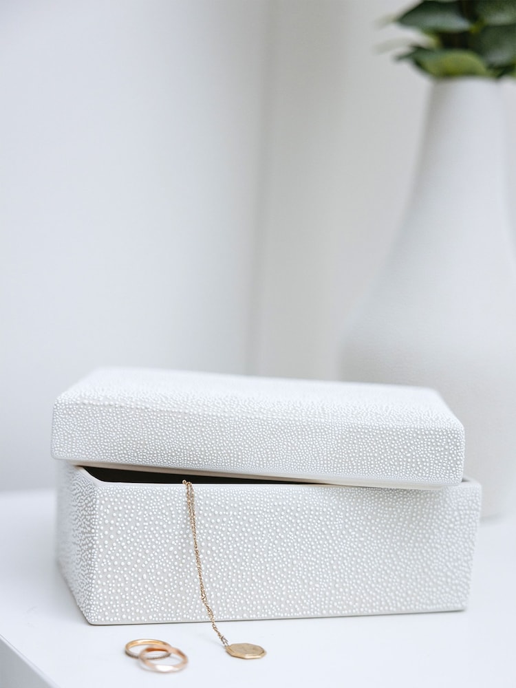 Chapter B Cream Textured Ceramic Storage Box - Image 1 of 5