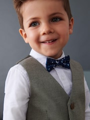 Grey Dogtooth Waistcoat, Shirt And Bow Tie Set (3mths-9yrs) - Image 3 of 6
