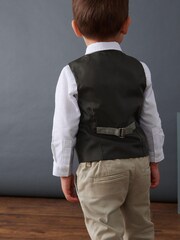 Grey Dogtooth Waistcoat, Shirt And Bow Tie Set (3mths-9yrs) - Image 4 of 6