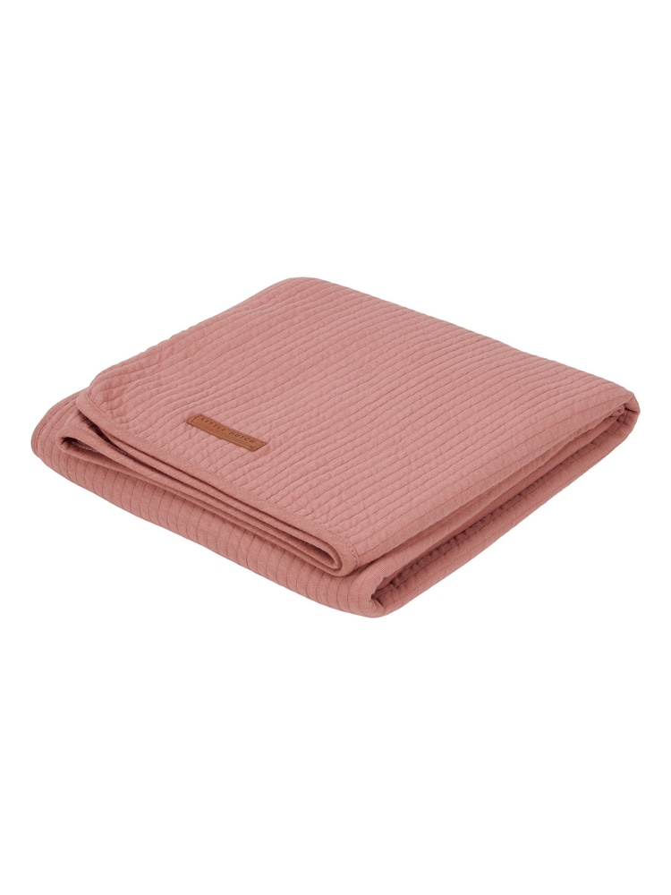 Little Dutch Pink Pure 100% Cotton Summer Blanket - Image 2 of 2