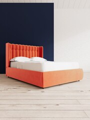 Swoon Easy Velvet Burnt Orange Kipling Divan Bed - Image 1 of 8