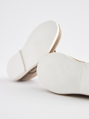 Stone Grey Leather Derby Lace-Up Shoes - Image 6 of 6