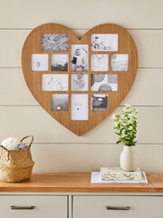 Natural Bronx Heart Shaped Collage Picture Frame - Image 1 of 6
