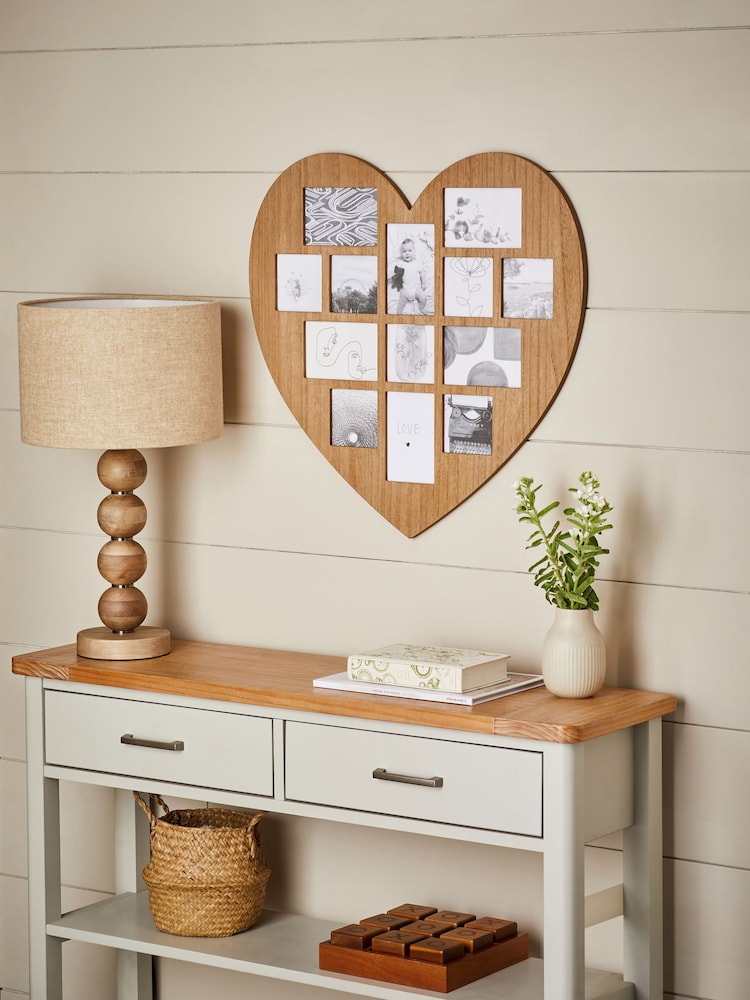 Natural Bronx Heart Shaped Collage Picture Frame - Image 2 of 6
