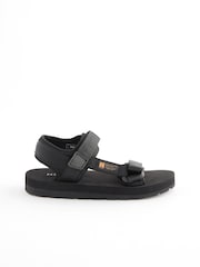 Black Trekkers Sandals - Image 2 of 5