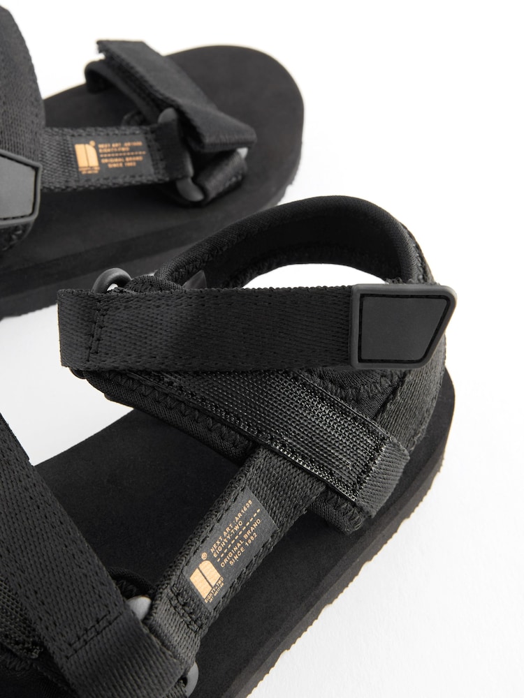 Black Trekkers Sandals - Image 3 of 5