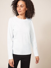 White Stuff White Plain Casey Long Sleeve T-Shirt - Image 1 of 6