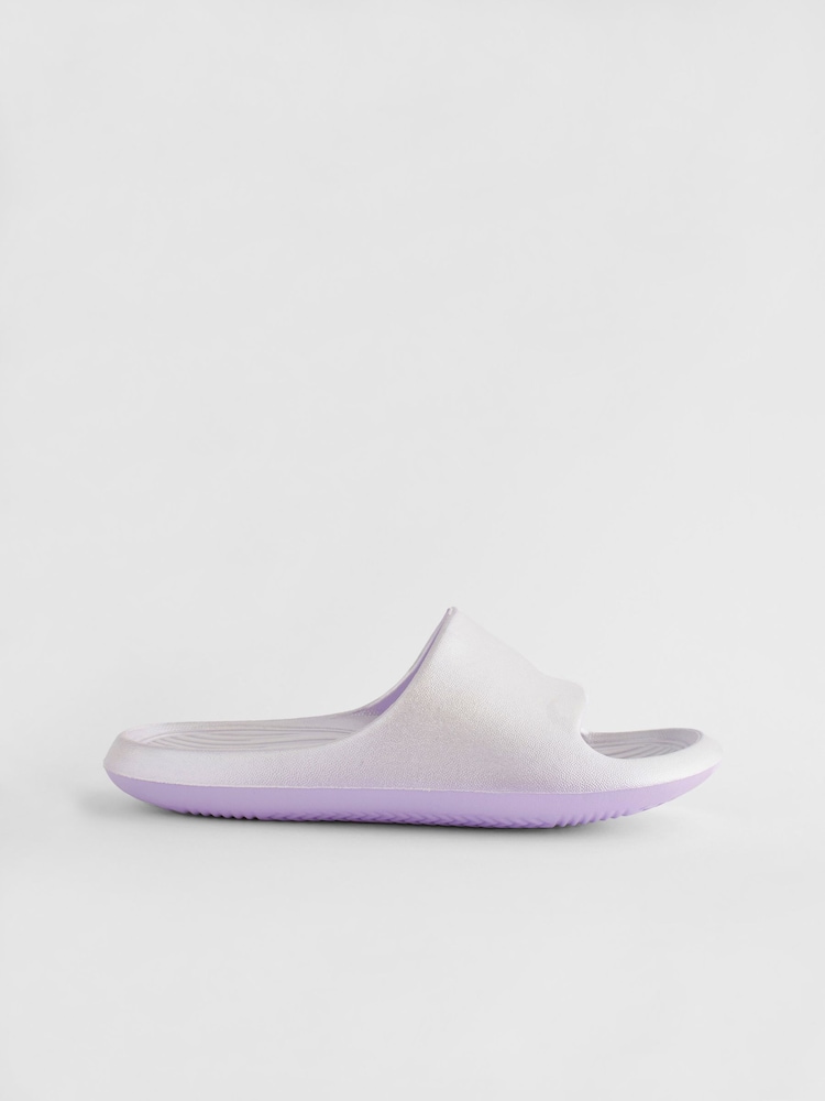 Lilac Purple Metallic Lightweight Sliders - Image 2 of 5