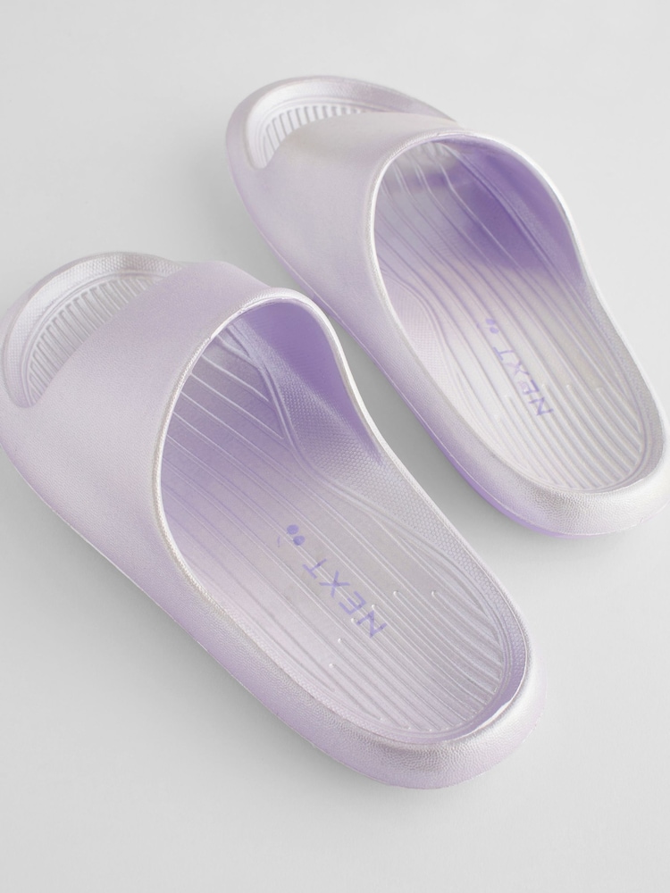 Lilac Purple Metallic Lightweight Sliders - Image 5 of 5