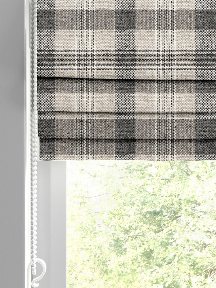 Black Cleveland Check Made To Measure Roman Blinds - Image 2 of 6