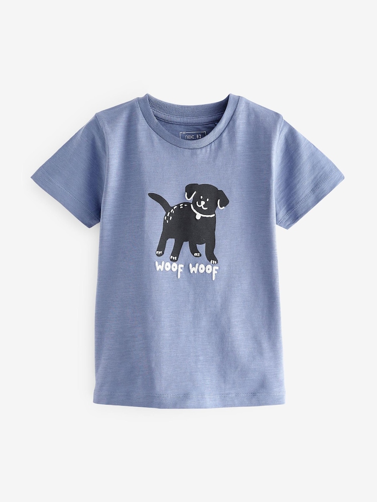 Marineblau - Kurzarm-T-Shirt mit Tiermotiven im 3er-Pack (3 M.–7 J.) - Bild 2 von 4