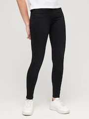 Superdry Black Vintage High Rise Skinny Denim Jeans - Image 1 of 4