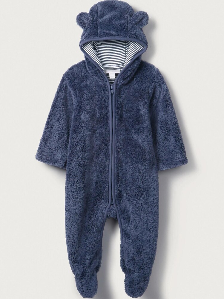 The White Company Teddy Bear Fleece Toddler Pramsuit - Image 1 of 3