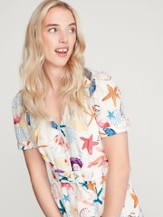 Khost Cream Clothing Seashell Print Midi Dress - Image 5 of 5