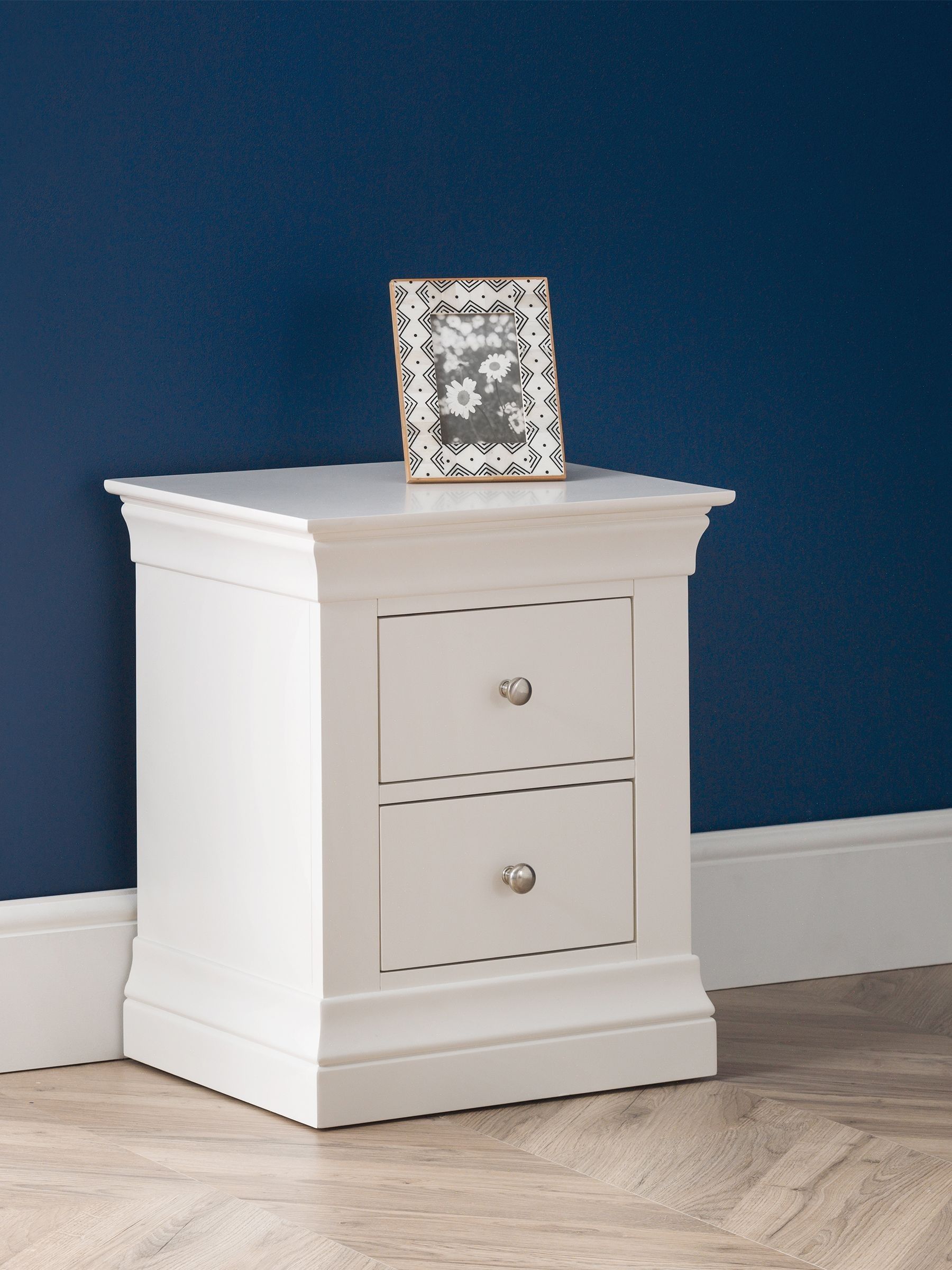 B&Q - Clermont 2 Drawer BedsideSurf White - Image 6