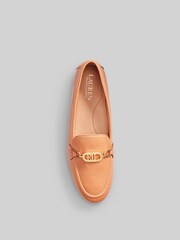 Lauren Ralph Lauren Nude Averi Leather Loafers - Image 3 of 4