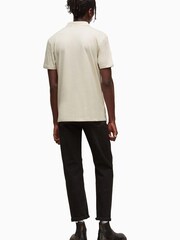 AllSaints Natural Brace Short Sleeve 100% Cotton Polo Shirt - Image 3 of 6