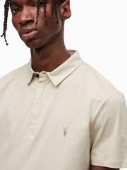 AllSaints Natural Brace Short Sleeve 100% Cotton Polo Shirt - Image 5 of 6