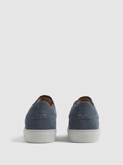 Reiss Airforce Blue Finley Lace Up Leather Trainers - Image 6 of 6