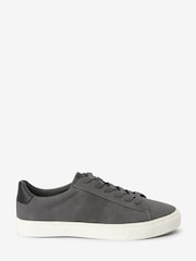 Grey Wide Fit Perforated Side Trainers - Image 3 of 6