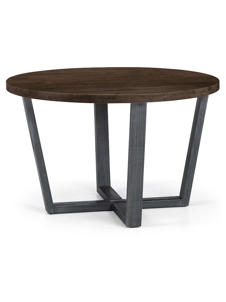 Julian Bowen Dark Oak Brooklyn Round Dining Table - Image 2 of 4