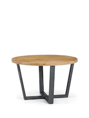 Julian Bowen Dark Oak Brooklyn Round Dining Table - Image 5 of 7